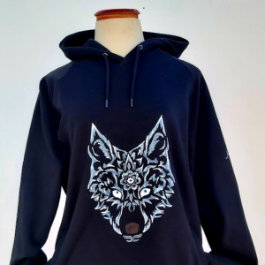 Sudadera con Capucha Husky. Pintada a Mano. Algodón 100% ecológico. Handmade