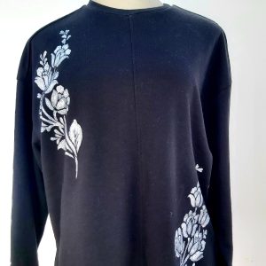 Sudadera Doble rosal Pintada a Mano